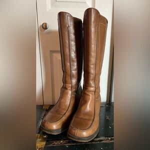 Hush Puppies Tan Leather Knee-High Boots